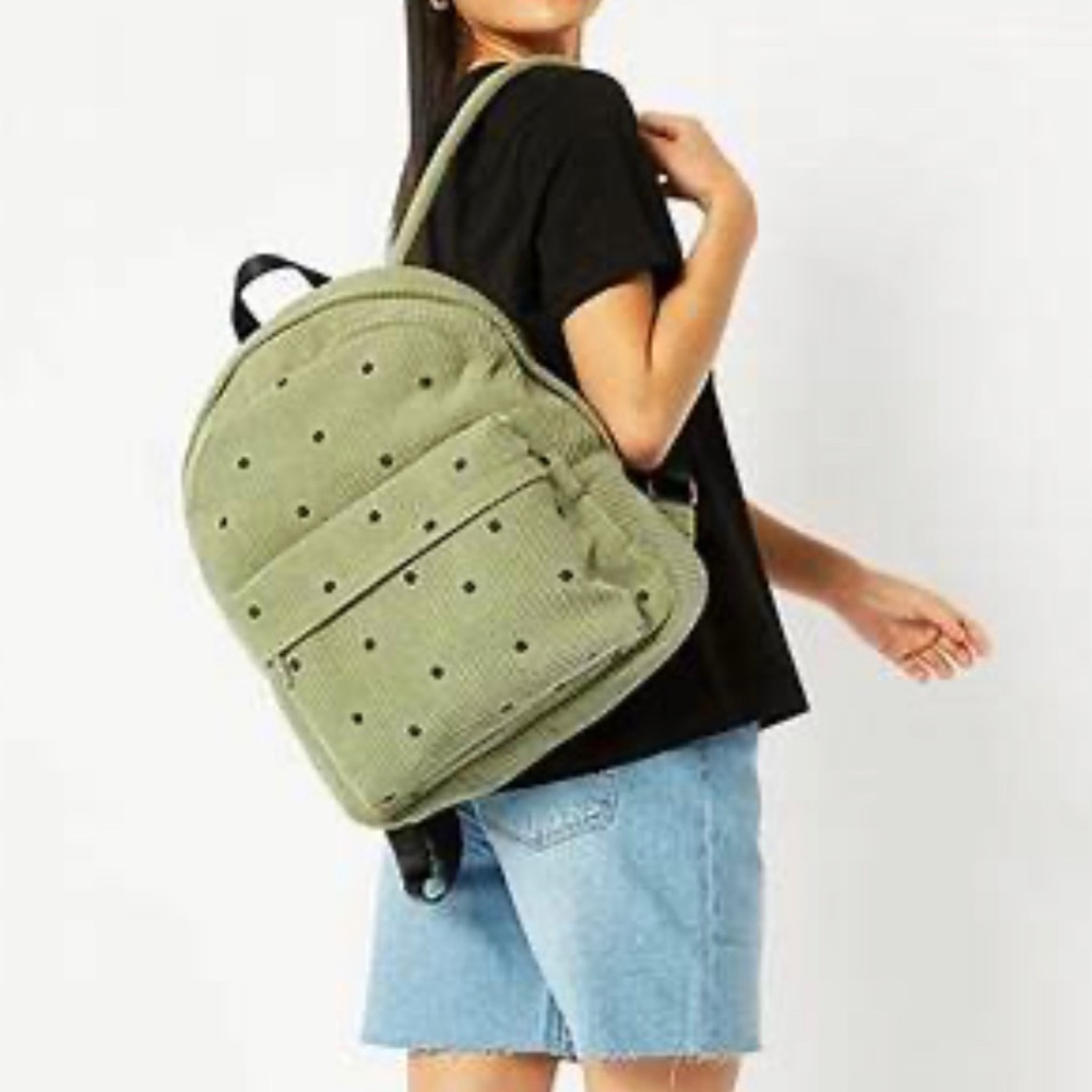 Skinny Dip London Olive Cord Daisy Backpack NWT